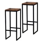 Banqueta Rustico Industrial Imbuia 2un