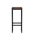 Banqueta Rustico Industrial Imbuia 2un