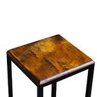 Banqueta Rustico Industrial Imbuia 2un