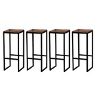 Banqueta Rustico Industrial Imbuia 4un