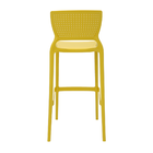 Banqueta Safira Alta Bar Amarela em Polipropileno e Fibra de