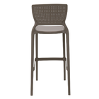 Banqueta Safira Alta Bar Camurça em Polipropileno e Fibra de