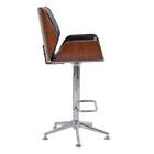 Banqueta Santos Pu Preta Brilho