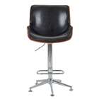 Banqueta Santos Pu Preta Brilho