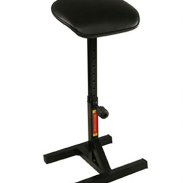 Banqueta Semi Sentado Linha Pu Industrial Preto Preto