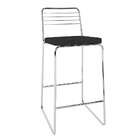 Banqueta Serena Pu Preta E Cromado