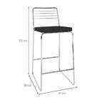 Banqueta Serena Pu Preta E Cromado