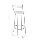 Banqueta Sierra Branca E Cromado