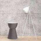 Banqueta Sili  Cinza Mushroom