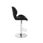 Banqueta Slim Couro Pu Regulagem De Altura - Preta