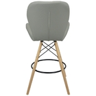 Banqueta Slim Eiffel Wood Estofada - Cinza
