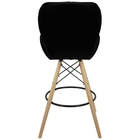 Banqueta Slim Eiffel Wood Estofada - Preto