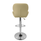 Banqueta Slim Estofada Giratória C/ Regulagem - Bege - Casa A