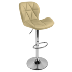 Banqueta Slim Estofada Giratória C/ Regulagem - Bege - Casa A