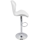 Banqueta Slim Estofada Giratória C/ Regulagem - Branco