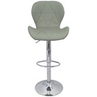 Banqueta Slim Estofada Giratória C/ Regulagem - Cinza - Sala