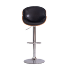 Banqueta Smile Preta Base Cromada