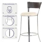 Banqueta Tc Zanutto Em Alumínio E Fibra Sintética Com Assento