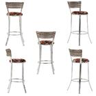 Banqueta Tc Zanutto Em Alumínio E Fibra Sintética Com Assento