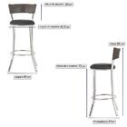 Banqueta Tc Zanutto Em Alumínio E Fibra Sintética Com Assento