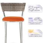 Banqueta Tc Zanutto Em Alumínio E Fibra Sintética Com Assento