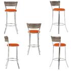 Banqueta Tc Zanutto Em Alumínio E Fibra Sintética Com Assento