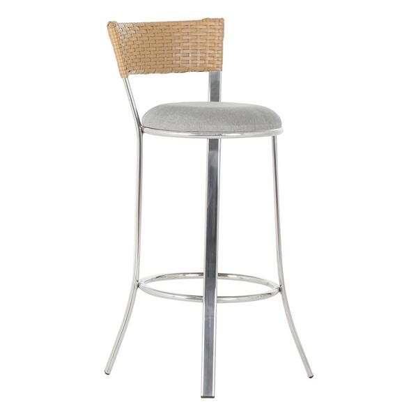 Banqueta Tc Zanutto Em Alumínio E Fibra Sintética Com Assento