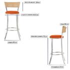 Banqueta Tc Zanutto Em Alumínio E Fibra Sintética Com Assento