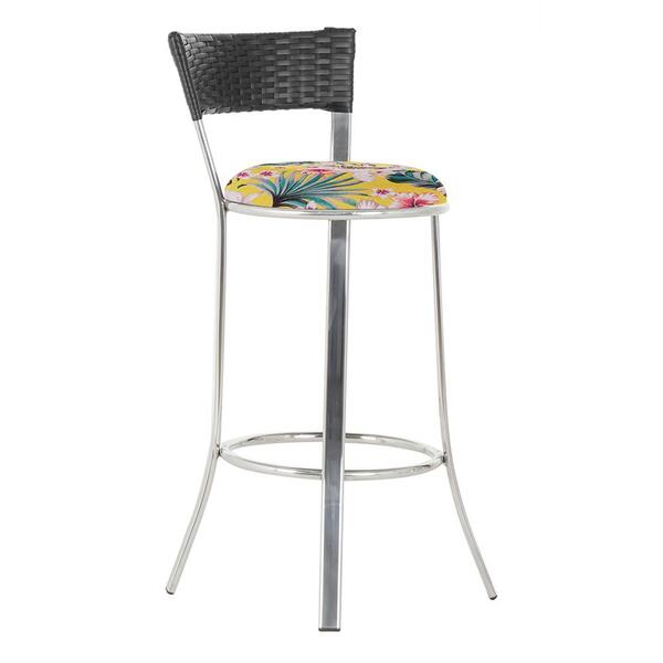 Banqueta Tc Zanutto Em Alumínio E Fibra Sintética Com Assento