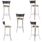 Banqueta Tc Zanutto Em Alumínio E Fibra Sintética Com Assento