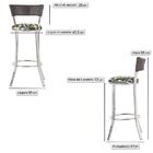 Banqueta Tc Zanutto Em Alumínio E Fibra Sintética Com Assento