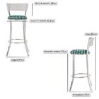 Banqueta Tc Zanutto Em Alumínio E Fibra Sintética Com Assento