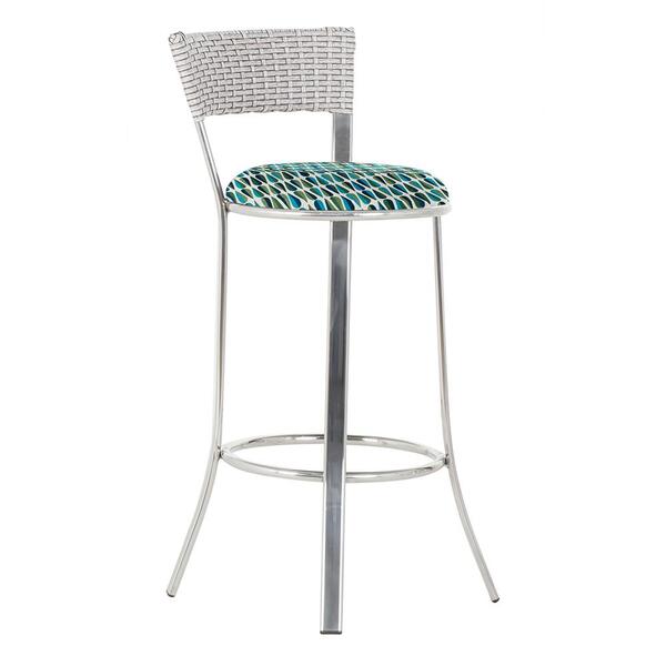 Banqueta Tc Zanutto Em Alumínio E Fibra Sintética Com Assento