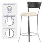 Banqueta Tc Zanutto Em Alumínio E Fibra Sintética Com Assento