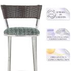 Banqueta Tc Zanutto Em Alumínio E Fibra Sintética Com Assento