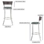 Banqueta Tc Zanutto Em Alumínio E Fibra Sintética Com Assento