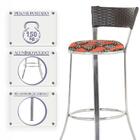 Banqueta Tc Zanutto Em Alumínio E Fibra Sintética Com Assento