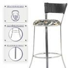 Banqueta Tc Zanutto Em Alumínio E Fibra Sintética Com Assento