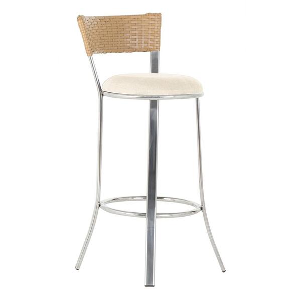 Banqueta Tc Zanutto Em Alumínio E Fibra Sintética Com Assento