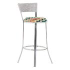 Banqueta Tc Zanutto Em Alumínio E Fibra Sintética Com Assento