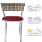 Banqueta Tc Zanutto Em Alumínio E Fibra Sintética Com Assento