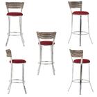 Banqueta Tc Zanutto Em Alumínio E Fibra Sintética Com Assento