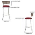 Banqueta Tc Zanutto Em Alumínio E Fibra Sintética Com Assento