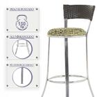 Banqueta Tc Zanutto Em Alumínio E Fibra Sintética Com Assento