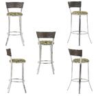 Banqueta Tc Zanutto Em Alumínio E Fibra Sintética Com Assento