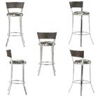 Banqueta Tc Zanutto Em Alumínio E Fibra Sintética Com Assento