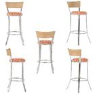 Banqueta Tc Zanutto Em Alumínio E Fibra Sintética Com Assento