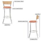 Banqueta Tc Zanutto Em Alumínio E Fibra Sintética Com Assento