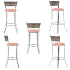 Banqueta Tc Zanutto Em Alumínio E Fibra Sintética Com Assento