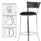 Banqueta Tc Zanutto Em Alumínio E Fibra Sintética Com Assento